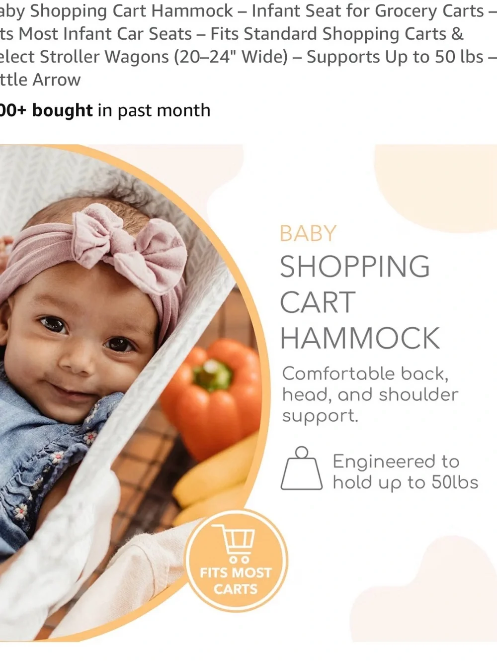 Premium Canvas Baby Hammock Bib in Soft Pink